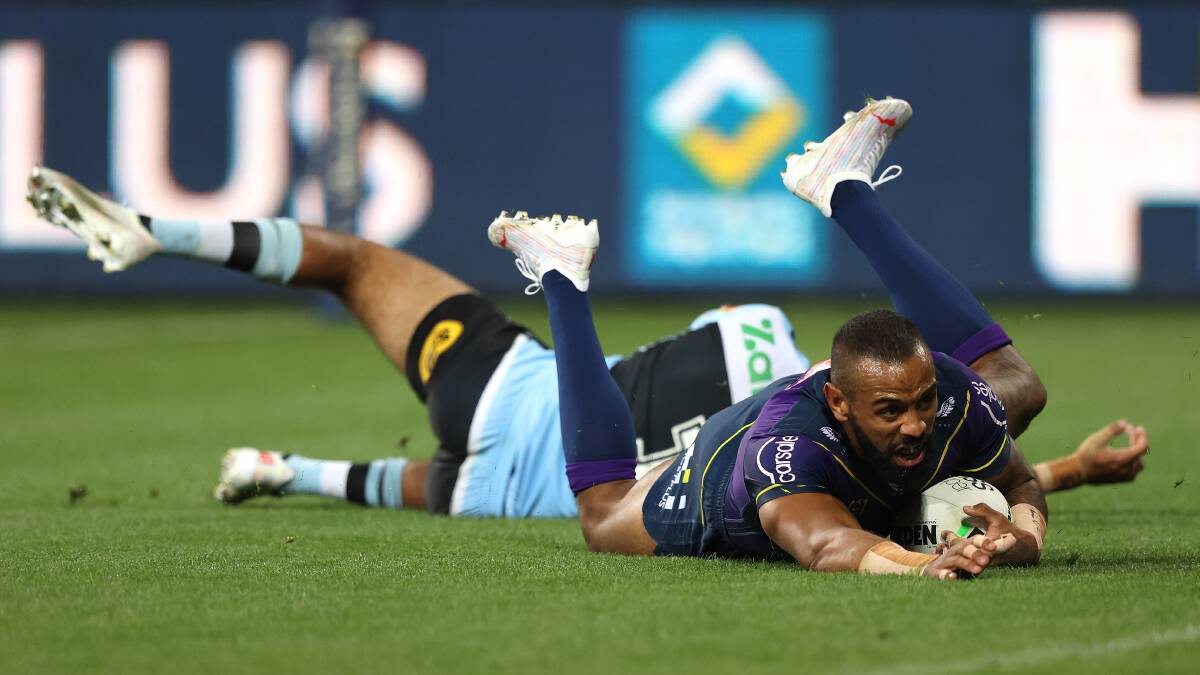 Prolific try scorer: Melbourne Storm winger Josh Addo-Carr. Picture: Robert Cianflone/Getty Images