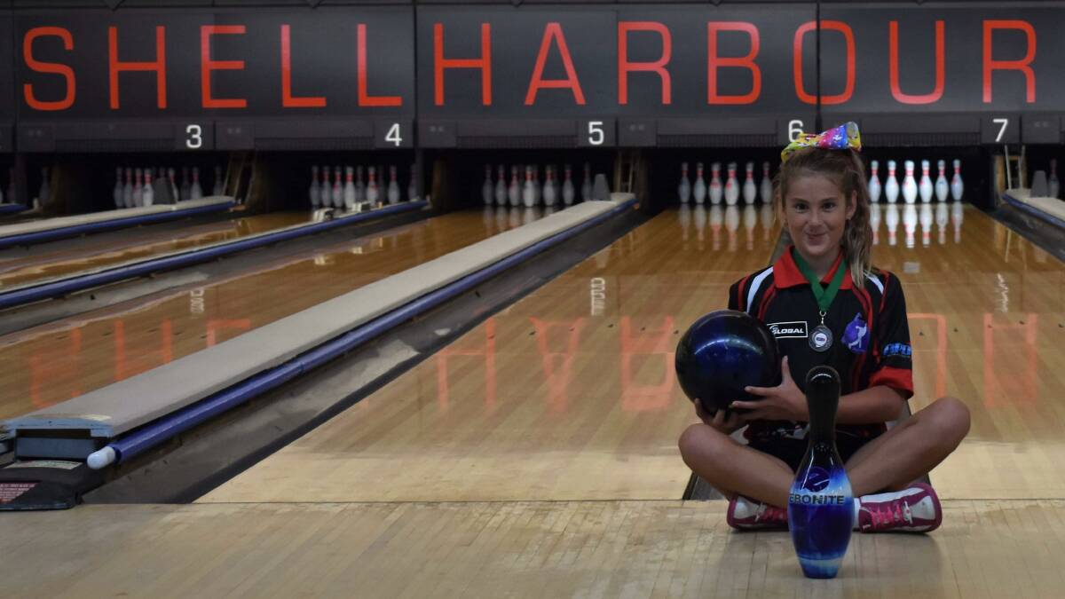 Emerging star: 11-year-old Aleisha McGarry has a bright future in tenpin bowling. Picture: Raelene McGarry.