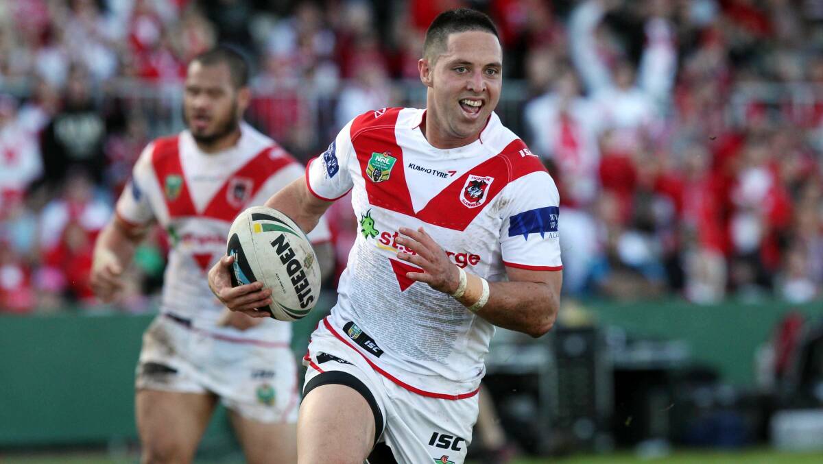 Familiar colours: St George Illawarra have signed former Dragon Gerard Beale as injuries and suspensions test the club's depth. Picture: Chris Lane