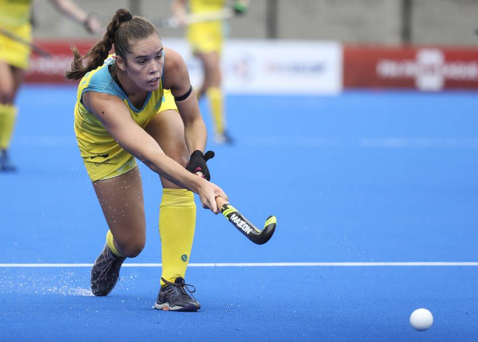 Focused: Gerringong's Grace Stewart will feature in Australia's Anzac Day clash with New Zealand. Picture: Grant Treeby/Hockey Australia.