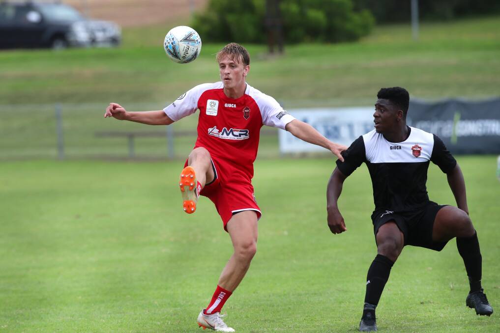 Keeping fit: Wollongong Wolves stirker Lachlan Scott. Picture: Sylvia Liber.