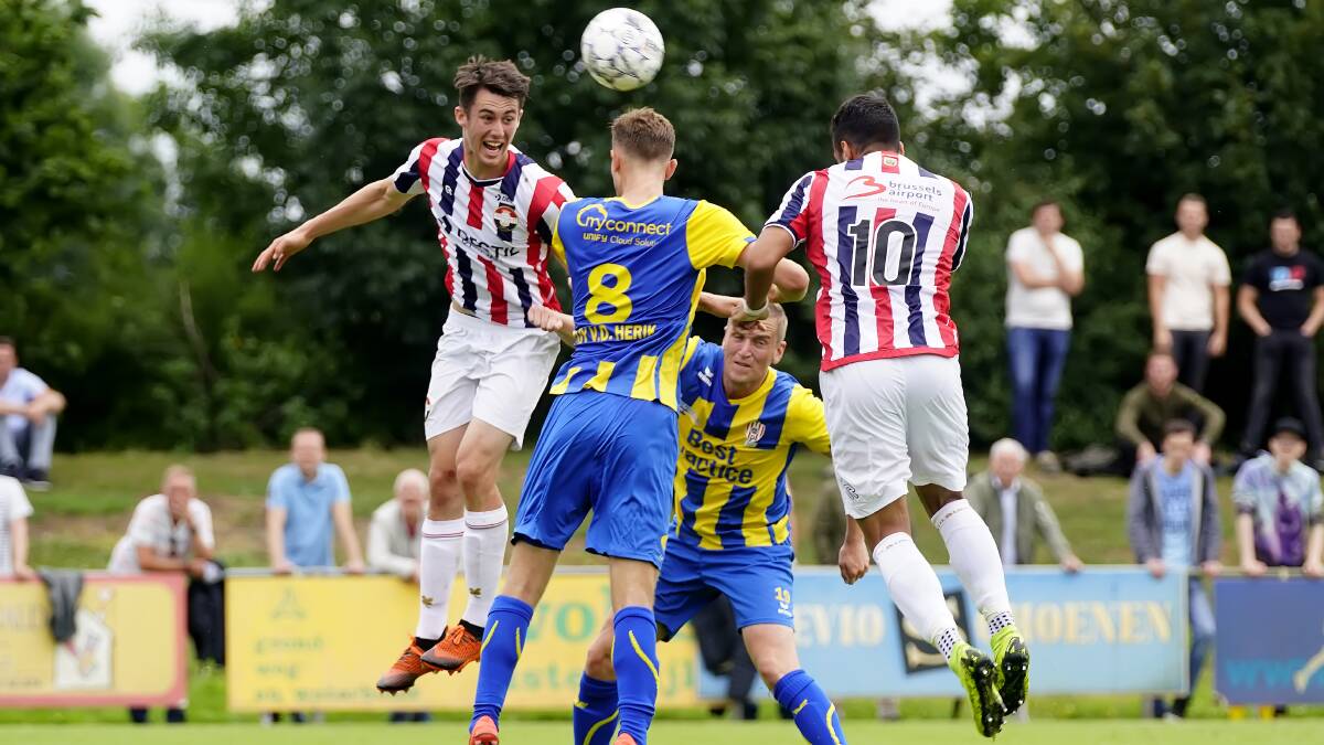 Heads up: Wollongong's Dylan Ryan (left) in action for Willem Il Tilburg earlier this season. Picture: Geert van Erven/Soccrates/Getty Images.