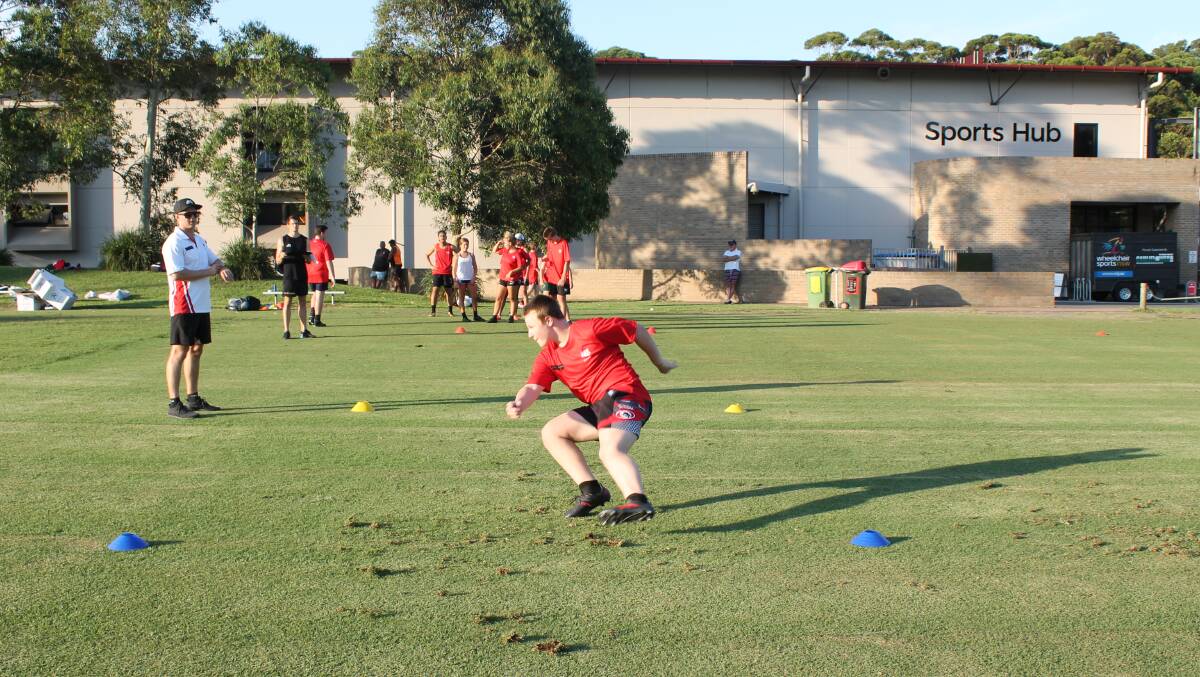 Tough slog: Many of the Academy's athletes have spent the summer completing pre-season training. Picture: Illawarra Academy of Sport.