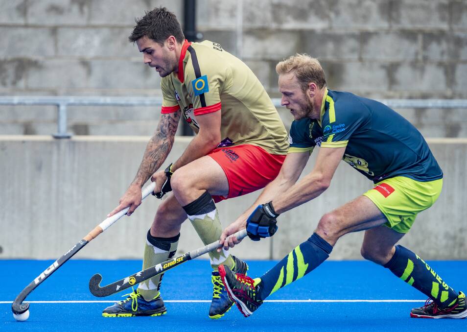 Attacking threat: Blake Govers scored four goals for the NSW Pride in Saturday's Hockey One victory over Tasmania. Picture: Greg Thompson/Click InFocus.