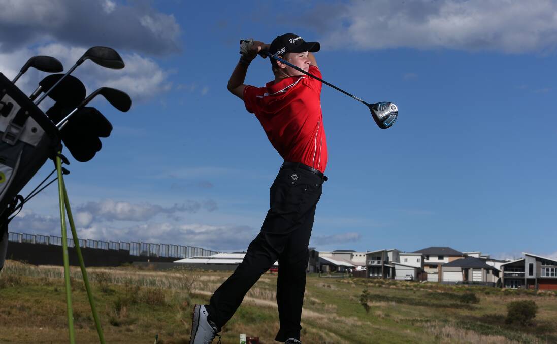 Driving ambition: Bradley Wills hopes to one day play golf professionally. Picture: Robert Peet. 