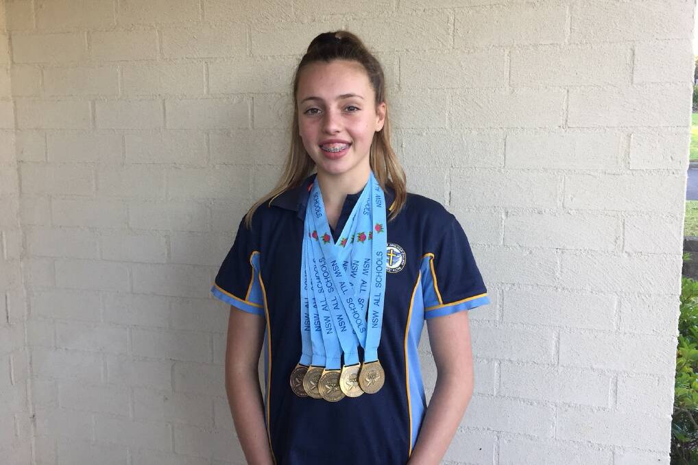 State champion: Shellharbour's Sydney Brown. Picture: Anne Brown.