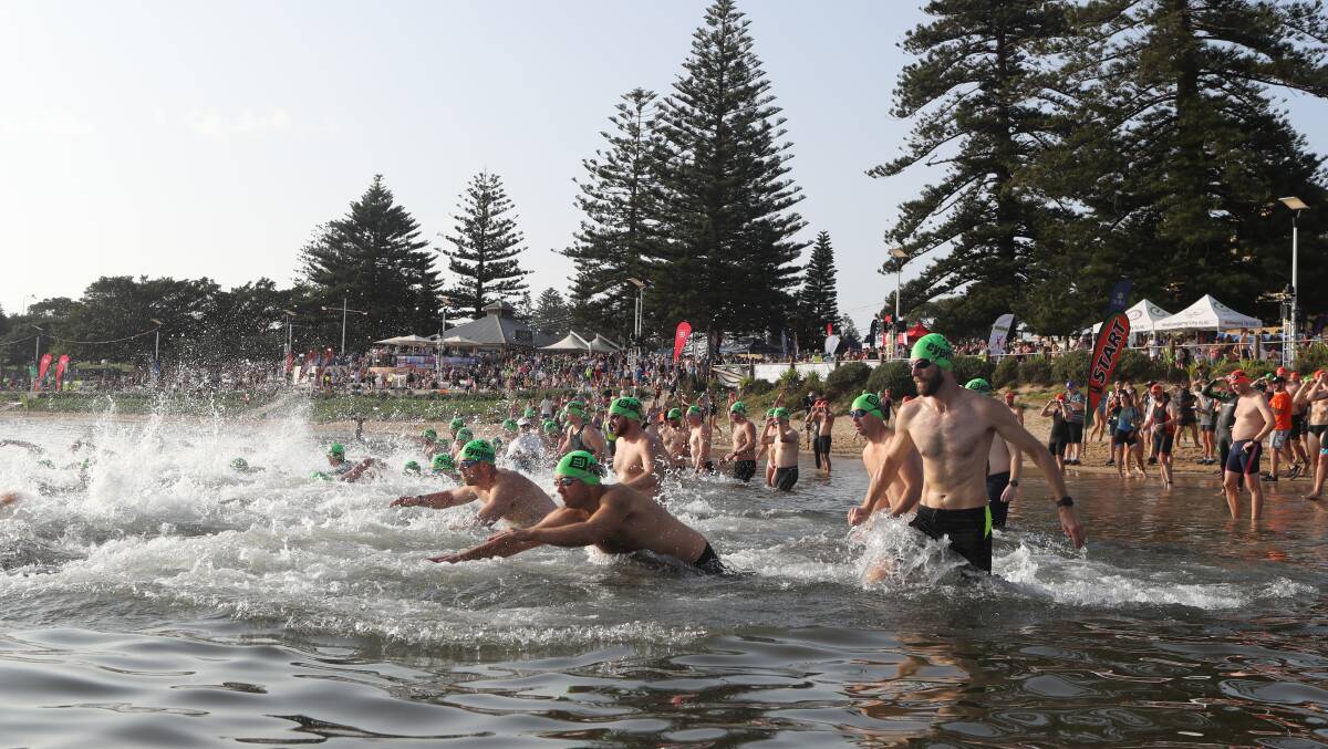 Racing to the front: A future star will likely emerge during the Australia Day Aquathon. Picture: Robert Peet