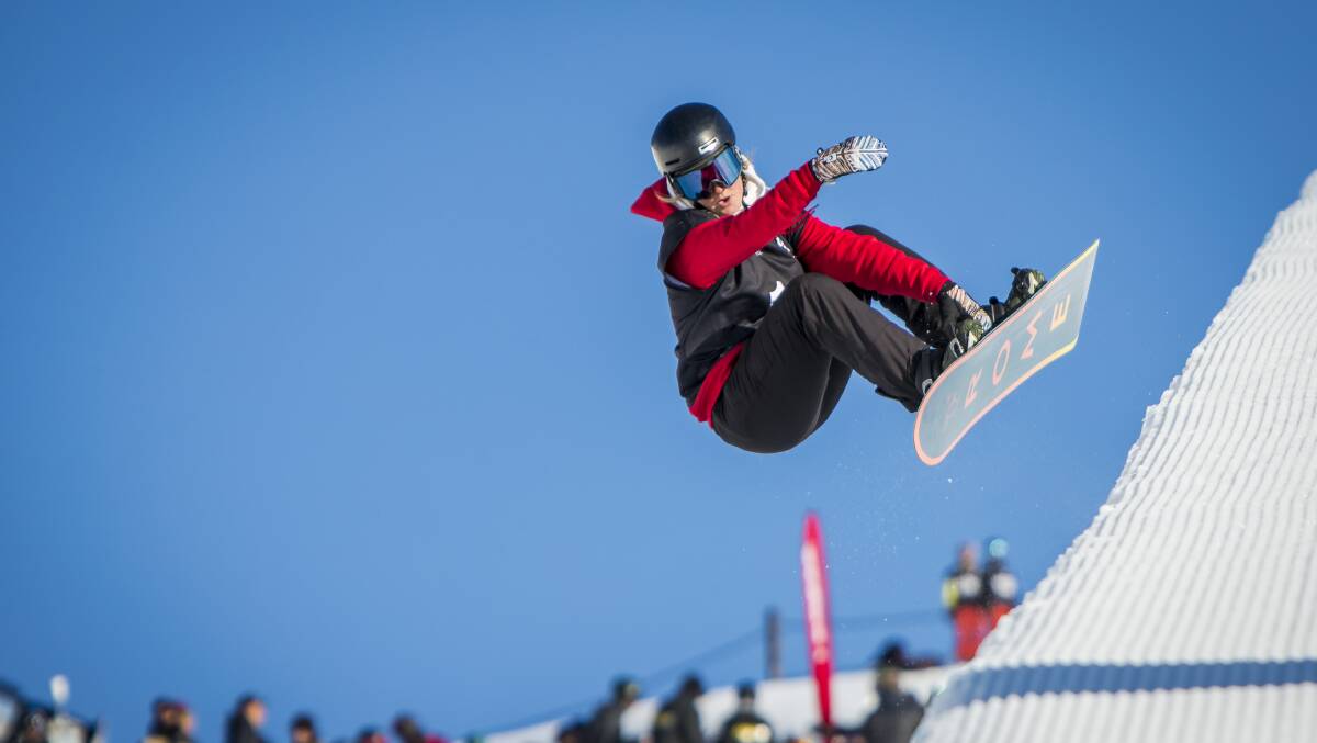 On top of the world: Caycee Stratten conquered the minipipe earlier this year. Picture: Stash Media Worx.