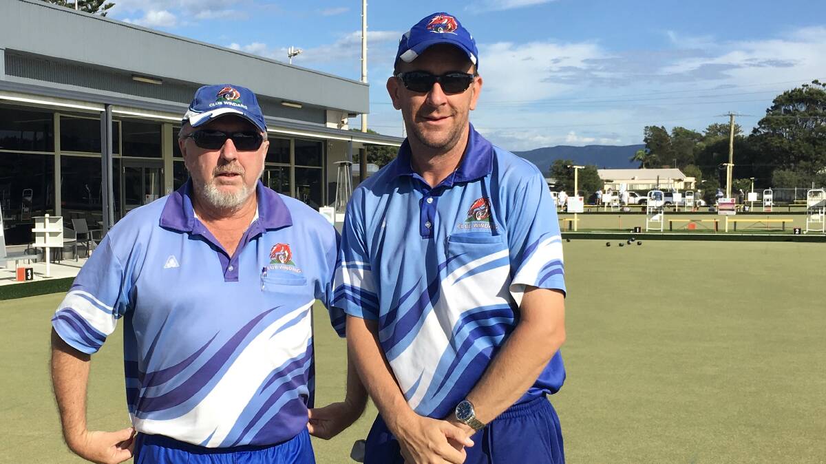 Champions: Geoff Walker and Mark Larsen have won a third straight Windang Major Pairs title. Picture: Dave Tyrrell.