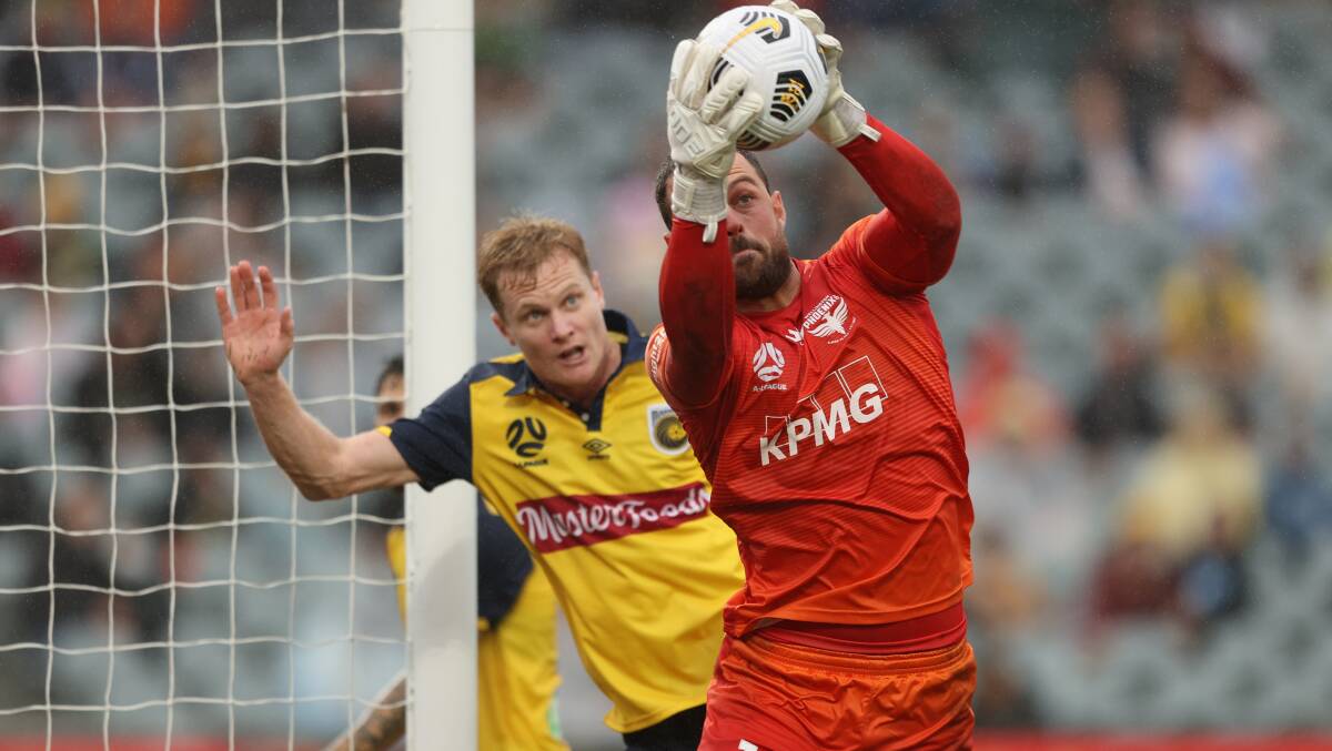 Safe hands: Wellington goalkeeper Stefan Marinovic. Picture: Ashley Feder/Getty Images.