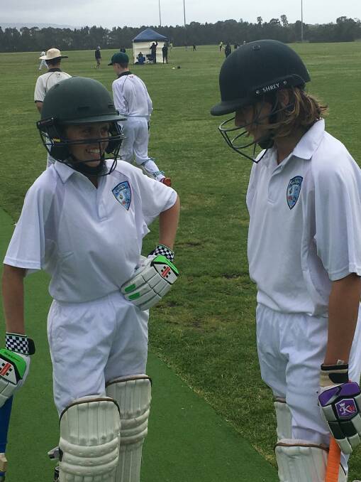 Batting partners: Under 14 openers Alec Dobson and Tom Williams. 