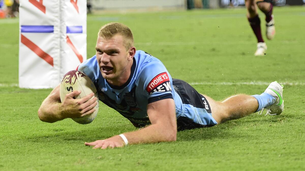 Superstar: Tom Trbojevic steered NSW to a dominant victory over Queensland on Wednesday night. Picture: Ian Hitchcock/Getty Images