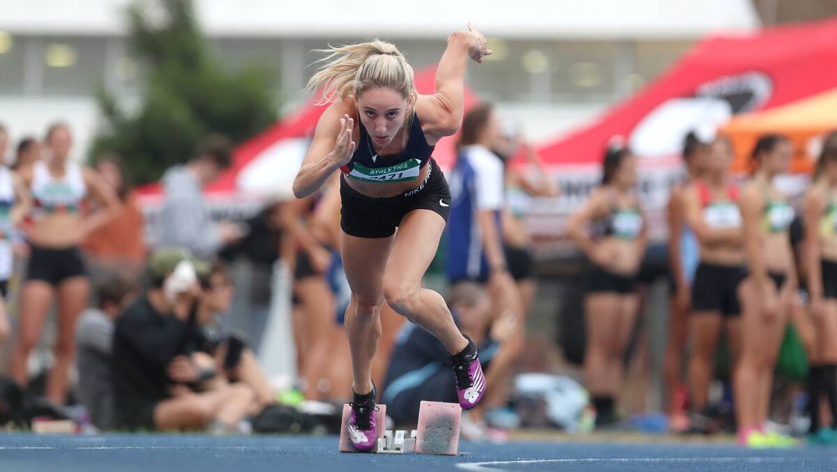 Determined: Wollongong hurdler Sarah Carli has overcome a serious gym accident that left her with life-threatening injuries to make the Australian Olympic team. Picture: Sylvia Liber