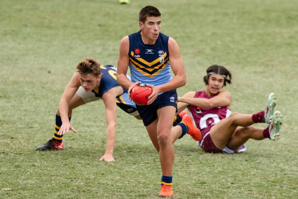 On the right track: Jeremy Woodford hopes to one day play in the AFL. Picture: Narelle Spangher.