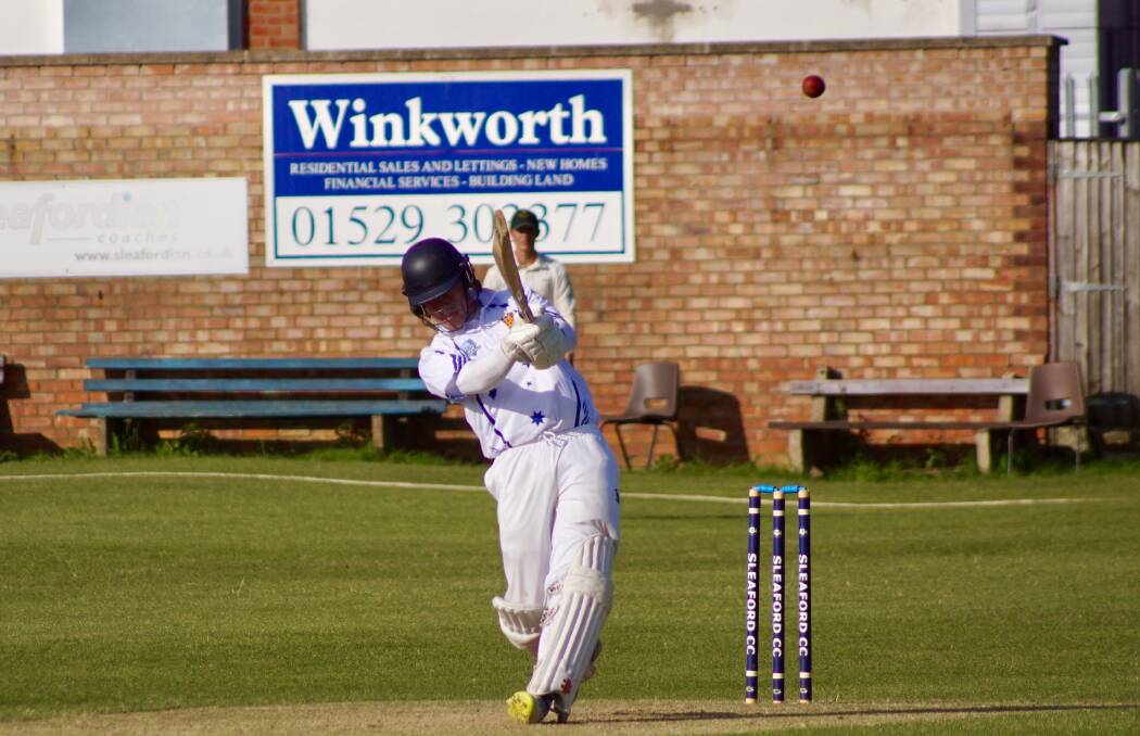 Clean strike: Aidan Cook batting for NSW CHS in England. Picture: Jan Griffin.