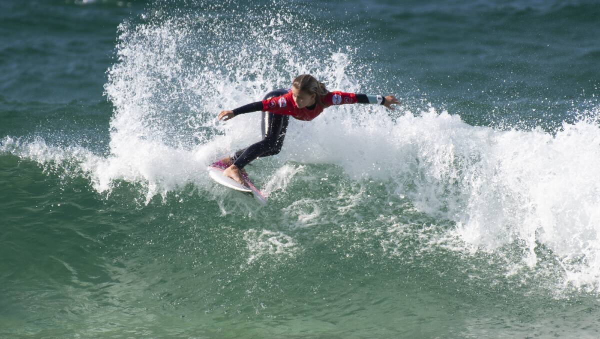 Making waves: Shyla Short and sister Zahlia collected state medals at the recent NSW Grommet Titles. Picture: Ethan Smith/Surfing NSW.