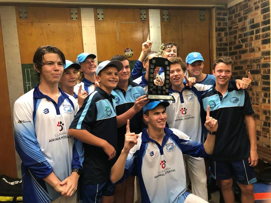 Winning season: The Northern Districts under 16A team celebrate another premiership. Picture: James Hobson.