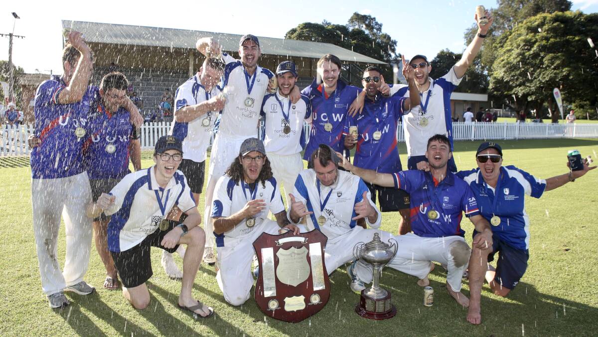 Premiers: University bask in glory after their grand final victory over Wollongong. Picture: Adam McLean