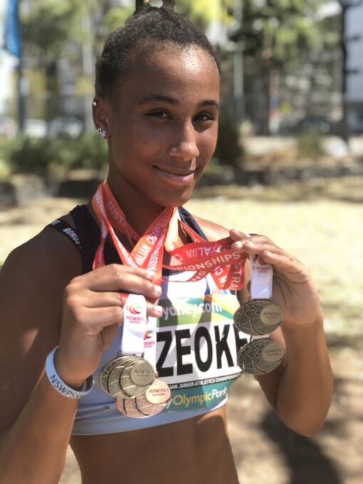 Medal haul: Chelsea Ezeoke thrived at the Australian Championships.