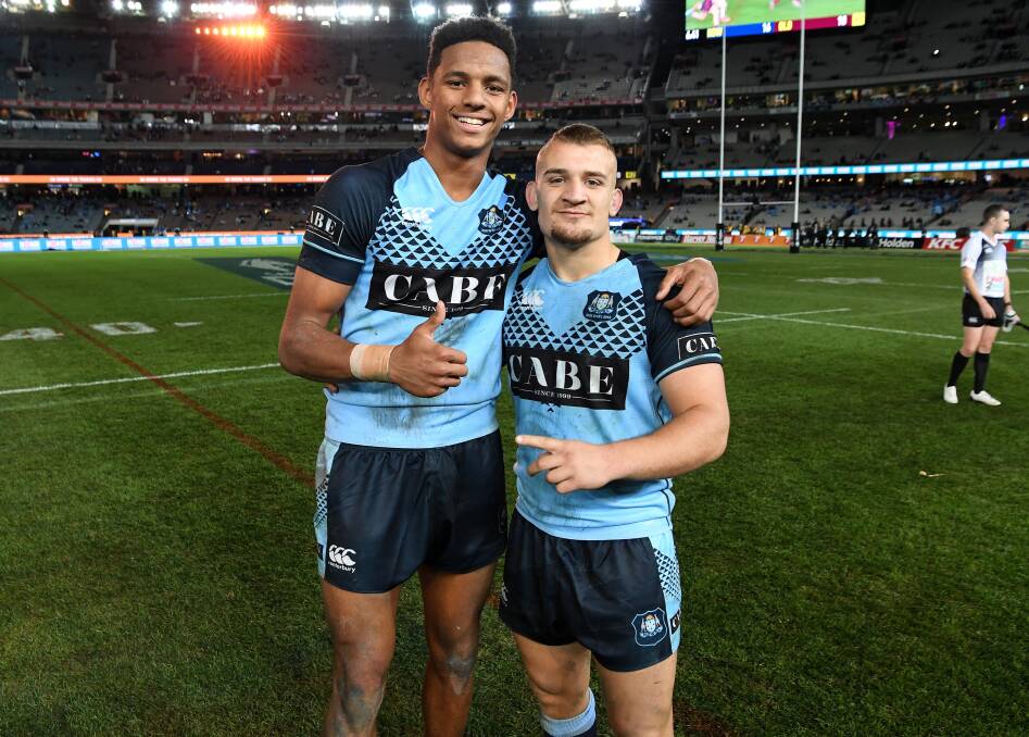 Higher honours: Jason Saab (left) and Jalal Bazzaz. Picture: NRL Photos.