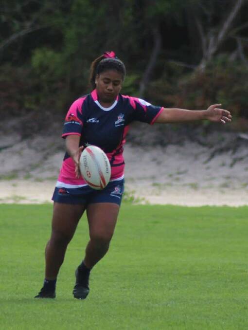 Fine performance: Viena Tinao represented NSW in rugby sevens.