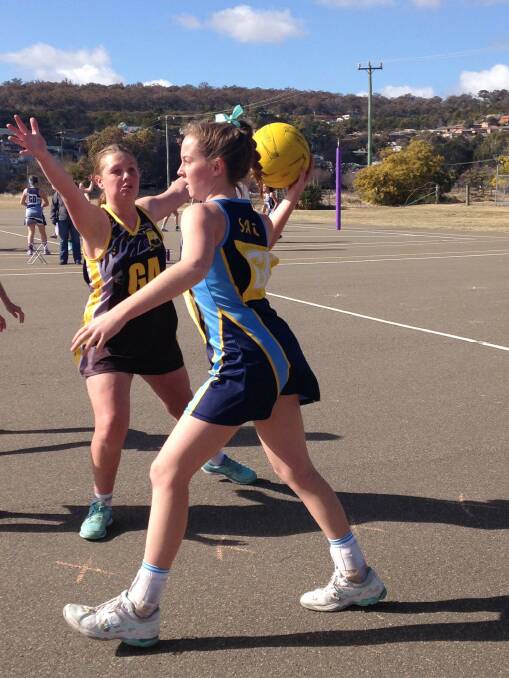 Linking up: Shellharbour Anglican's Kate Meurant. Picture: Netball NSW