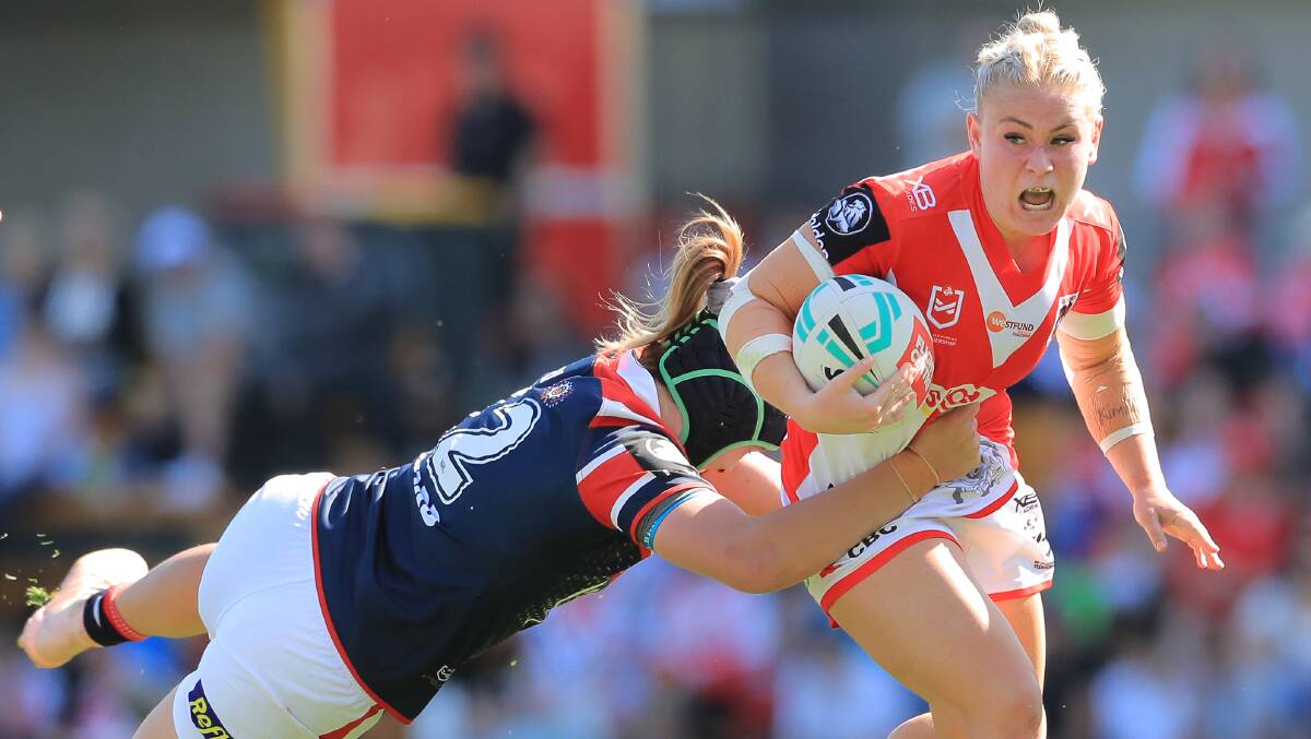 Fighting through: St George Illawarra's Keeley Davis is desperate to retain the starting hooker role. Picture: Getty Images