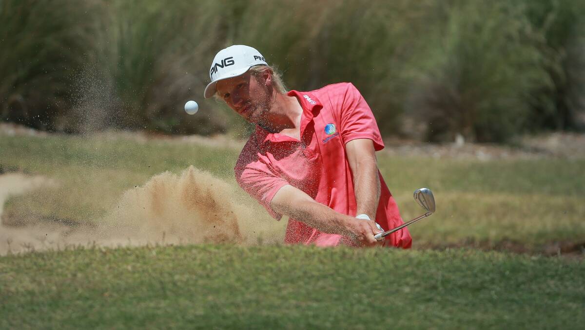 Emerging from his bunker: Travis Smyth is eager to complete his period of self-isolation. Picture: David Tease/Golf NSW.