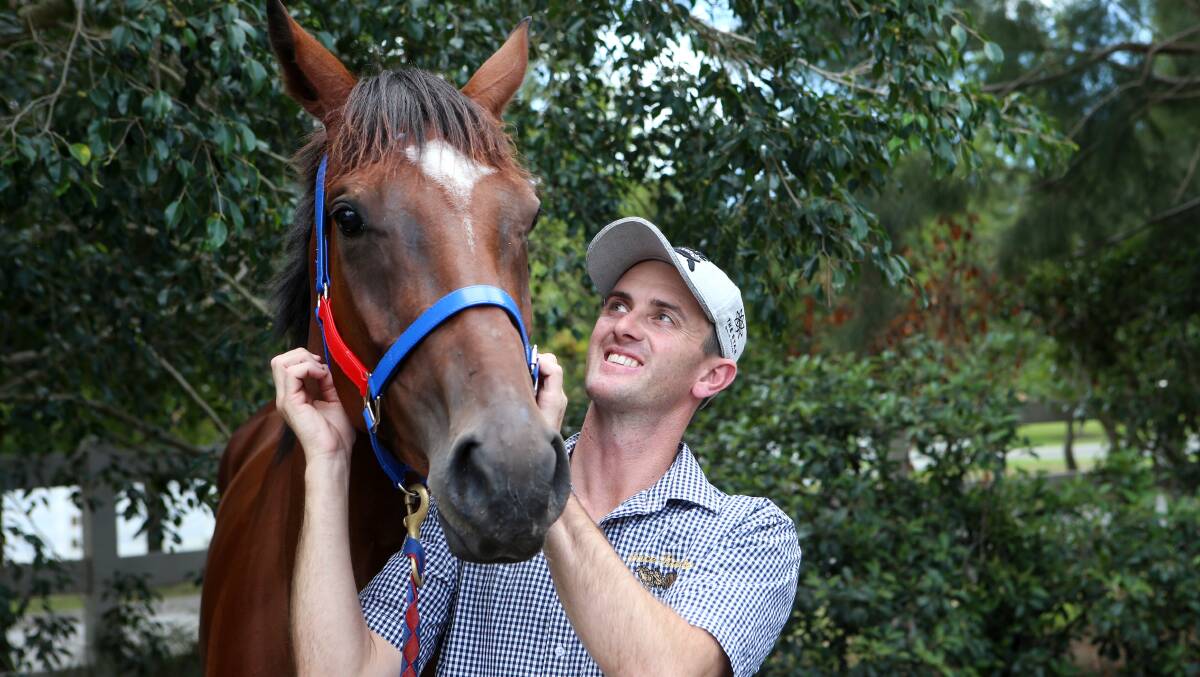 High hopes: Trainer Luke Price with Tochi. Picture: Sylvia Liber