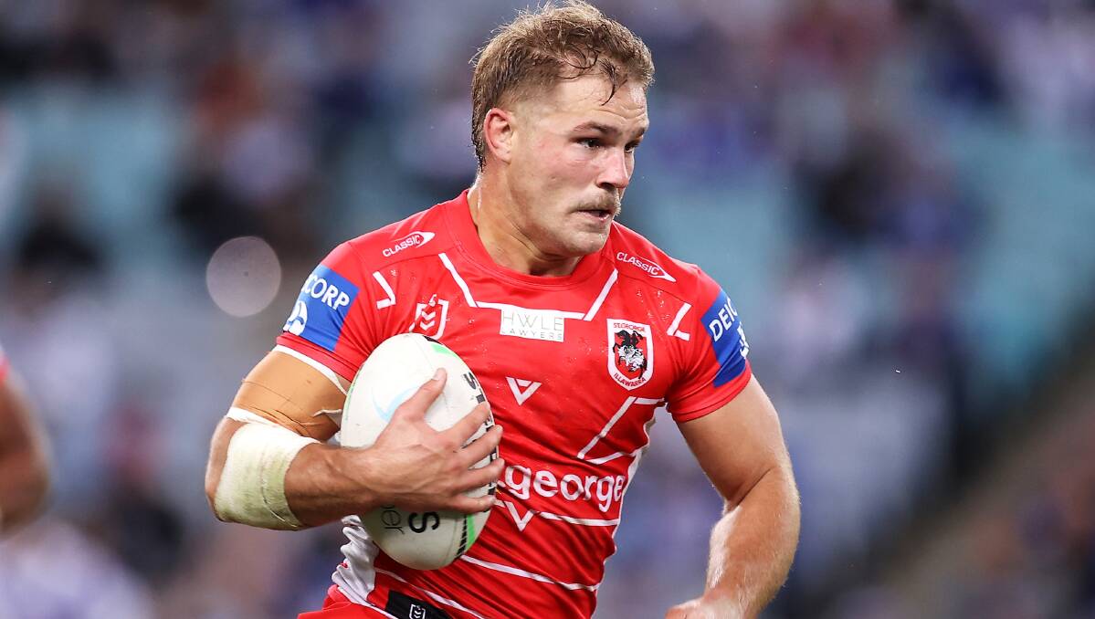 In hot water: Jack de Belin was one of the 13 St George Illawarra players to attend an illegal house party. Picture: Mark Kolbe/Getty Images