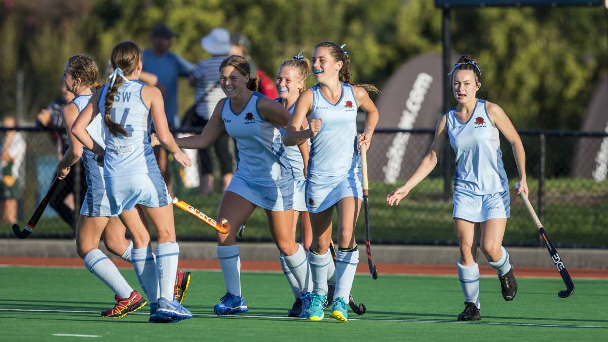 Flying high: The NSW under 15 girls team are unbeaten heading into Wednesday's semi-final at the Australian Championships. Picture: Click InFocus/Greg Thompson.