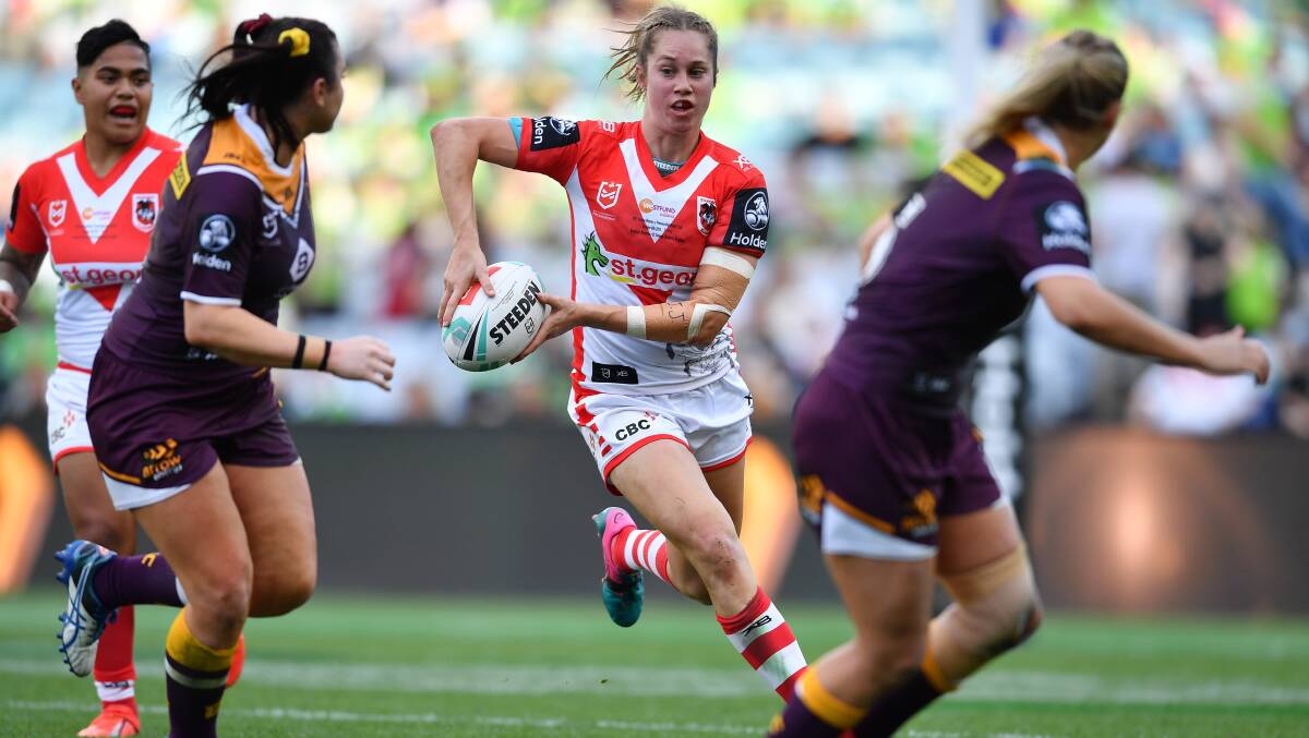 Fighting back: Kezie Apps delcared her side will grow from Sunday's disappointment. Picture: NRL Imagery/Robb Cox.