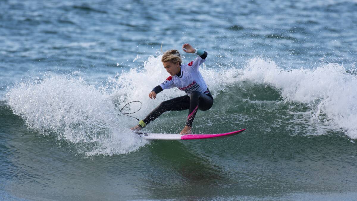 State medalist: Austinmer's Zahlia Short has qualified for the Australian Junior Surfing Titles. Picture: Ethan Smith/Surfing NSW.
