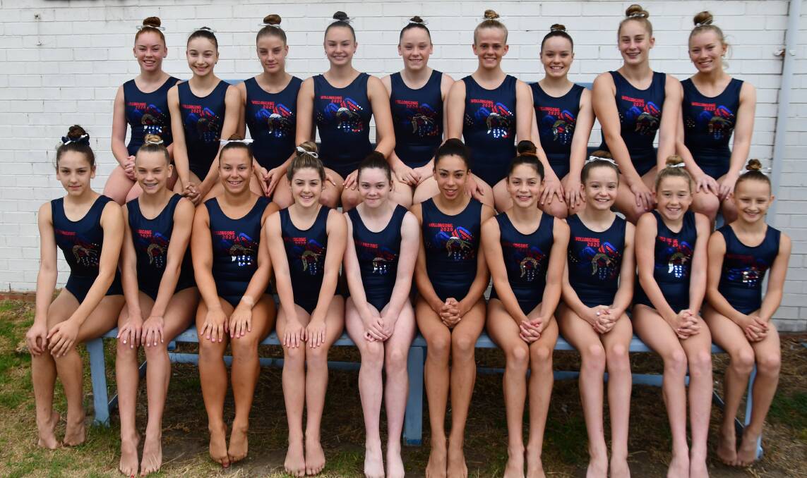 All smiles: The Wollongong City Gymnasts that travelled to the USA last month. Picture: Alison Crum.