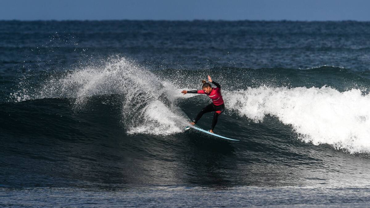 Emerging talent: Summer Simon has a promising future as a surfer. Picture: Mark Simon.