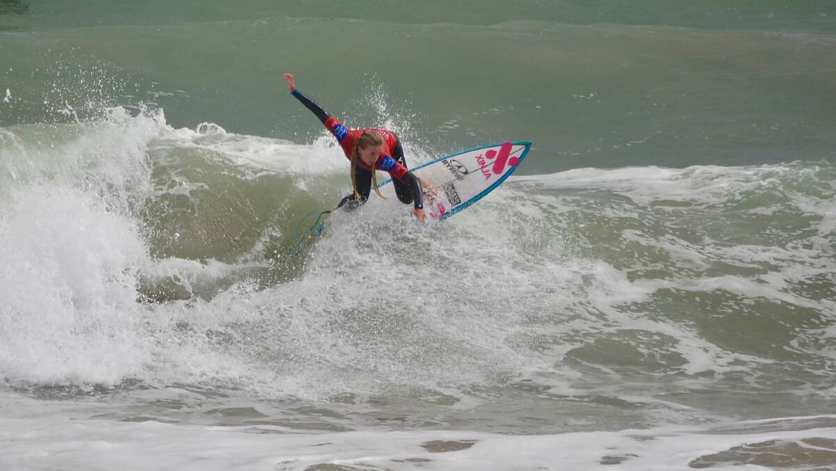 In top form: Bulli student Darci Air is celebrating her team's national victory. Picture: Brit Nichol/Surfing NSW.