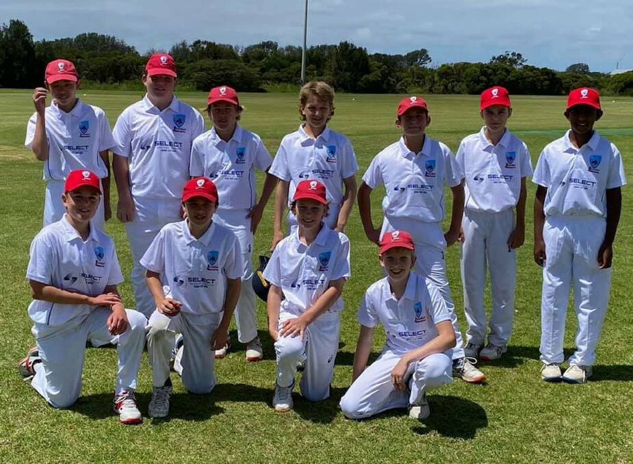 All smiles: The Illawarra under 13s side after their comfortable victory over Shoalhaven on Sunday. Picture: Cricket Illawarra.