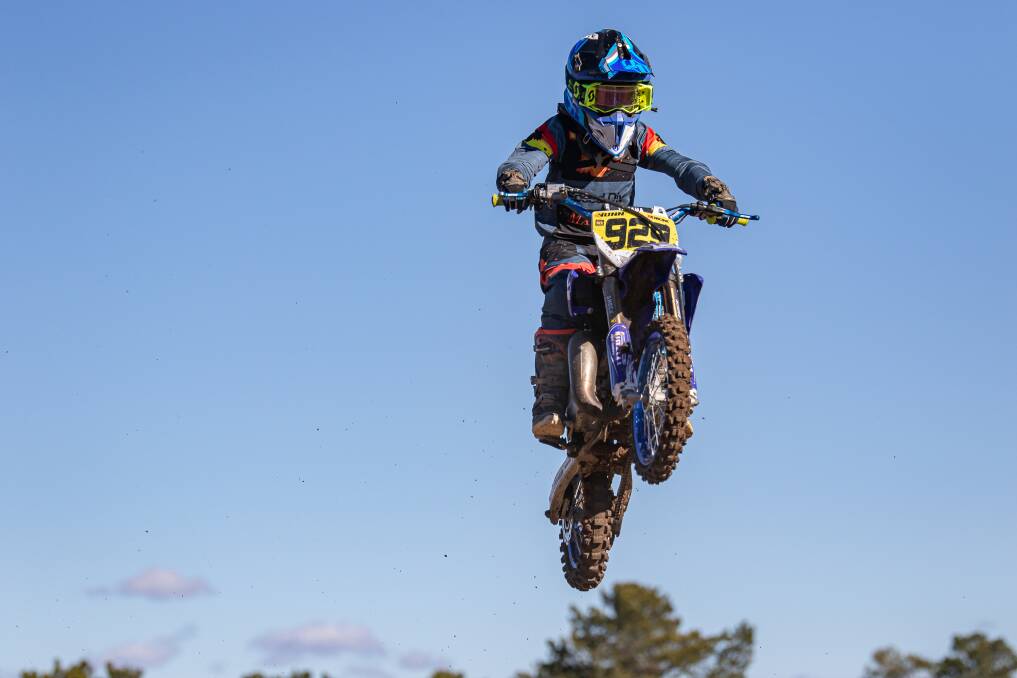 Taking flight: Junior motocross racer Jack Nunn. Picture: Neg Photography.