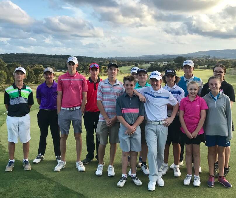 Aspiring talent: Junior golfers following the Links Shell Cove Junior Open.