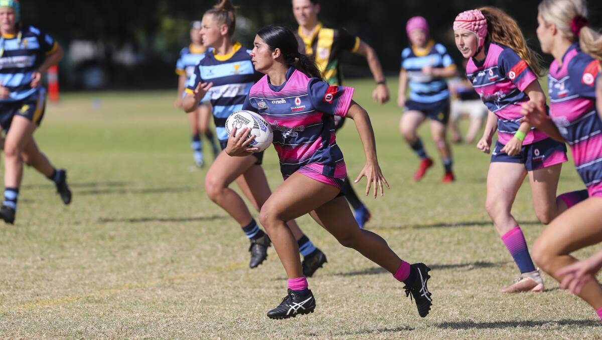 Charging forward: There are plans to boost female rugby union participation rates in the Illawarra. Picture: Anna Warr