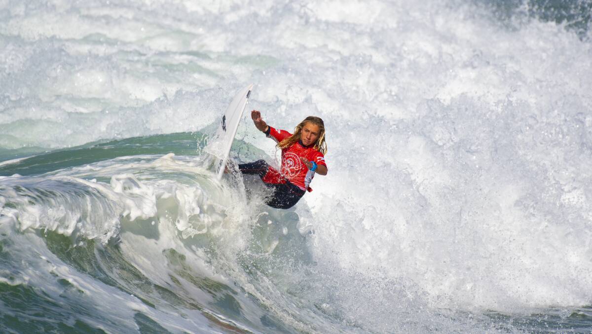 Wave of opportunity: Taj Simon. Picture: Ethan Smith / Surfing NSW.