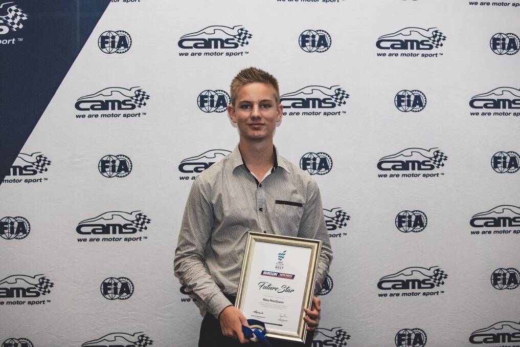 Rising star: Riley MacQueen with the CAMS 2017 NSW/ACT Future Star Award. Picture: Kerry MacQueen.