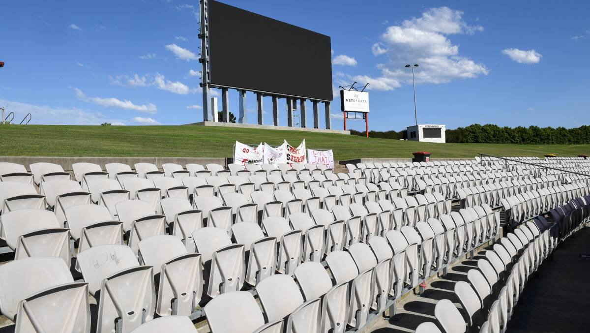 Familiar sight: NRL matches will be played in empty stadiums for the foreseeable future, but that could change in July. Picture: NRL Imagery.