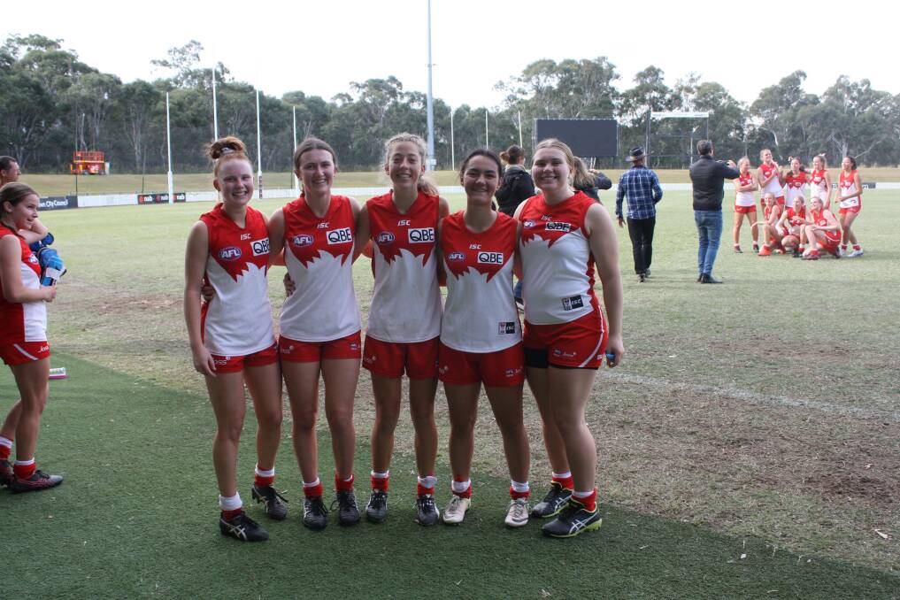 Talented girls: Illawarra's Swans Academy players. Picture: Supplied.