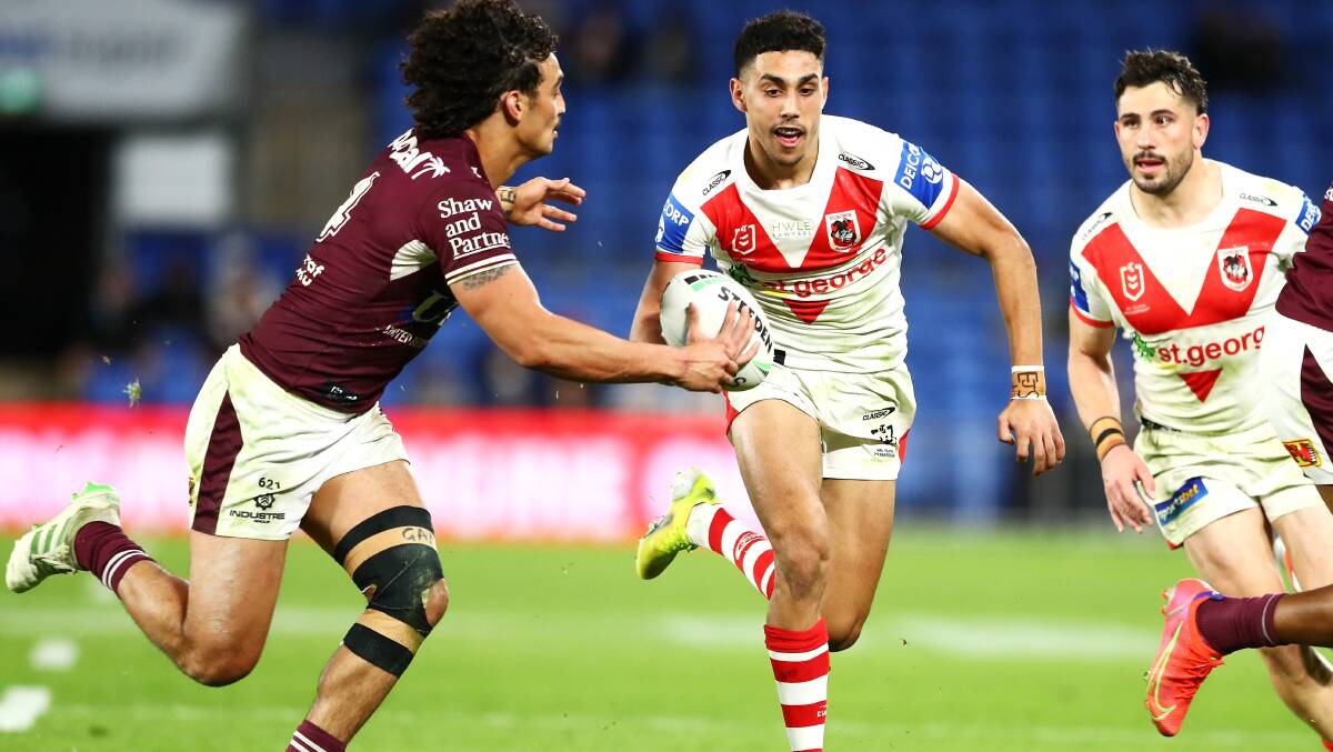 Breaking through: Dapto junior Tyrell Sloan has impressed since making his St George Illawarra debut in round 15. Picture: Chris Hyde/Getty Images