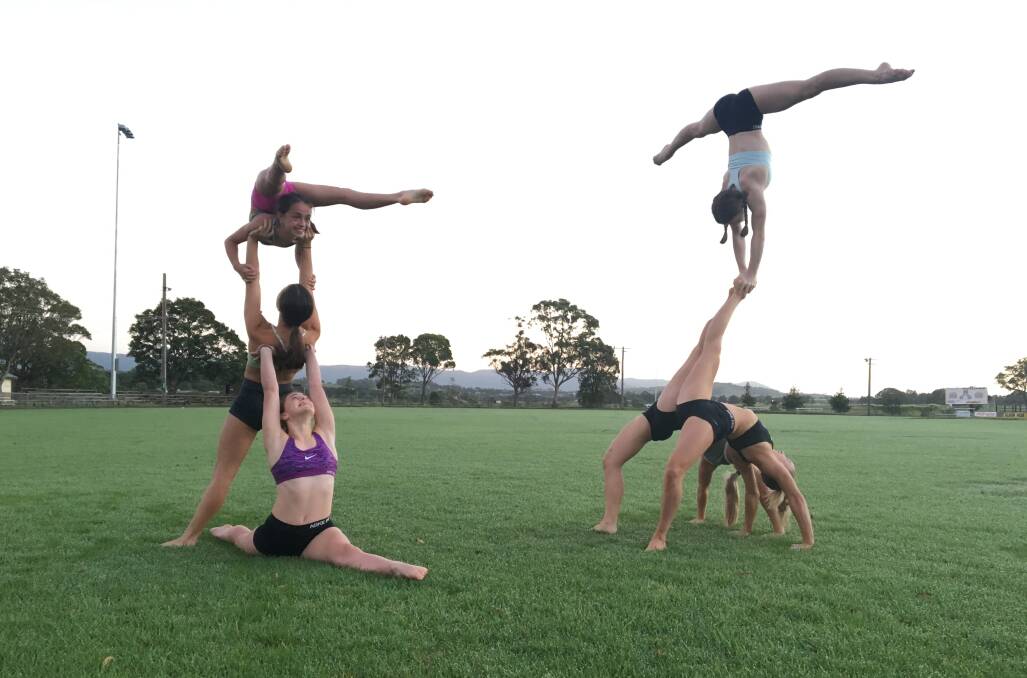 Flying high: The Illawarra's acrobatic gymnasts excelled at the recent Australian titles. Picture: Kim Lacey. 