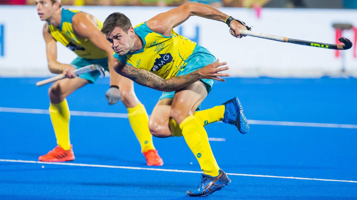 Strike weapon: Albion Park's Blake Govers was joint top goal scorer at the 2018 Hockey World Cup in India. Picture: Hockey Australia/World Sport Pics.