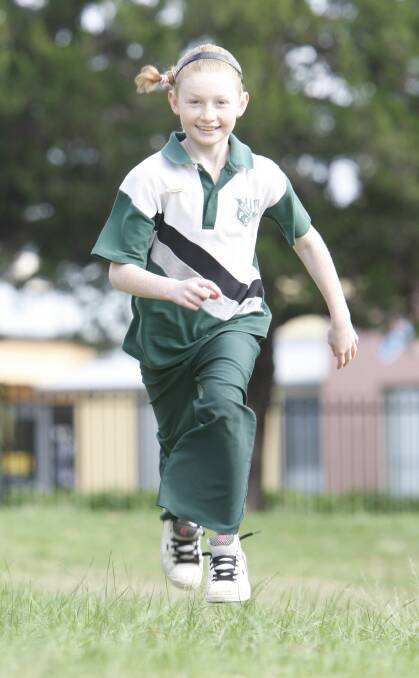Early steps: Jessica Hull as a year-six student of Albion Park Primary School back in 2008. Picture: Dave Tease 