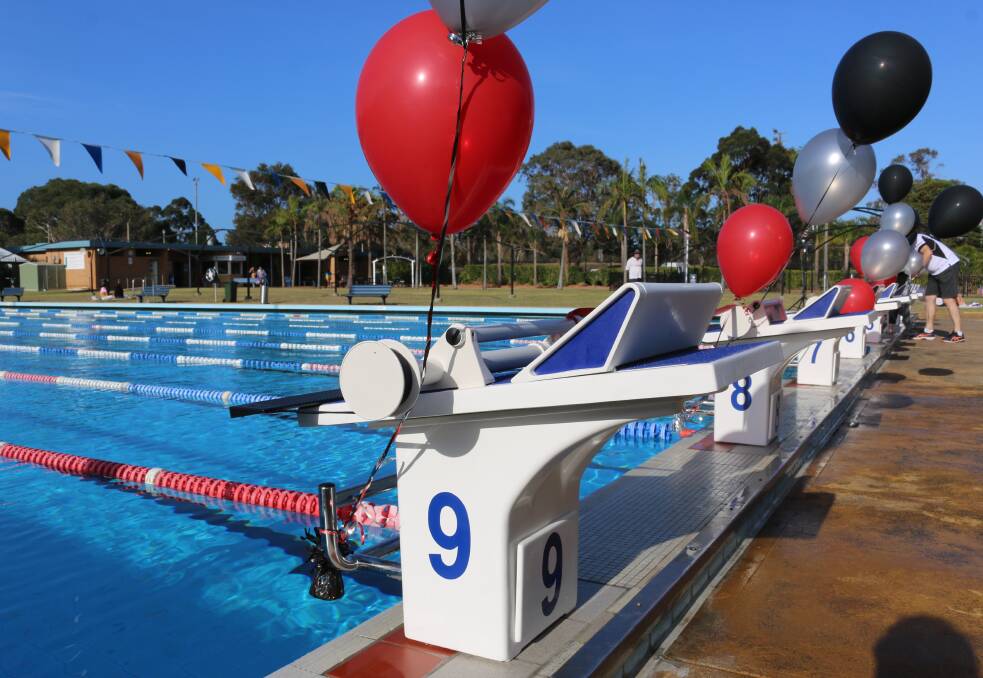 State of the art: New swimming blocks have been installed at Corrimal swimming pool to enable junior swimmers to train with the blocks they will use at major championships.