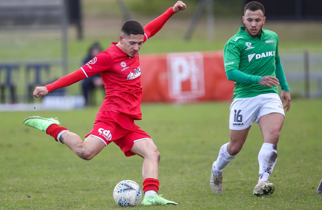 Key player: Striker Leroy Jennings is looking to fire in front of goal for the Wollongong Wolves on Sunday. Picture: Adam McLean